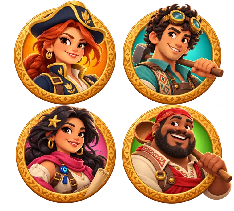 Royal Flood mürettebatı: Maya, Teo, Lara ve Atlas